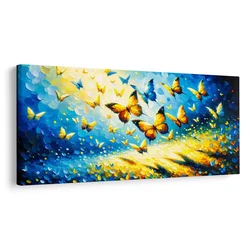 Slika modro-rumeni mrak metuljev - 60x30
