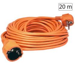 home Produžni strujni kabel 1 utičnica, 20m, H05VV-F 3G 1,5mm2 - NV 2-20/OR/1.5