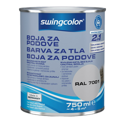 Swingcolor boja za podove 2u1 srebrno siva, 750 ml