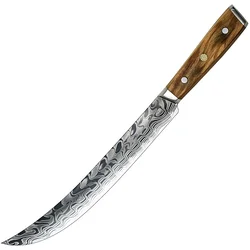 Damaskasti kuhinjski nož YU-37487 - Slaughter / Smeđa KP37487
