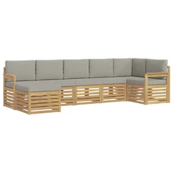 Set vanjskih sofa 6 pcs Bijela i svijetlosiva