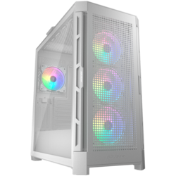 COUGAR | Duoface Pro RGB White | PC Case | Mid Tower/TG & Airflow Front Panel/4 x ARGB Fans/TG Left Panel - CGR-DUOFACE PRO RGB W