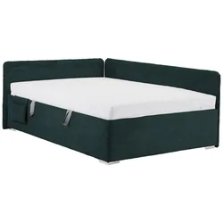 KREVET REMI 120/200 cm , tamnozelena