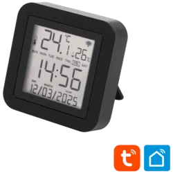 home Daljinski upravljač, mjerač temperature i vlage, sat, LCD - HSTHR