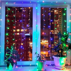 Led sijalice šarene imitacija zavese 3x3m