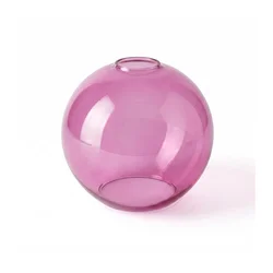 Zamensko staklo za luster KULA E27, prečnika 18 cm, u dimnoj roze boji