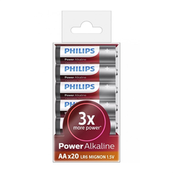 Philips - Baterija Philips Power Alkaline AA-LR06, 20 kosov