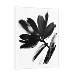 Canvas Slika na platnu Crno beli cvet II, Sa ramom, 75 x 100 cm, Beli