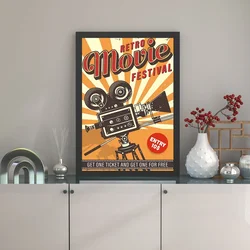 Wallity Uramljena slika Retro Movie Festival, 35x45 cm