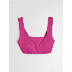 Sinsay - Strukturalni gornji deo bikinija tipa beach top - fuksija