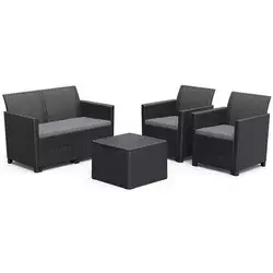 Keter Baštenska garnitura sa box stolom Claire 2 Seater, Antracit