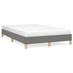 Vidaxl Posteljni okvir brez vzmetnice temno siva 120x190 cm blago