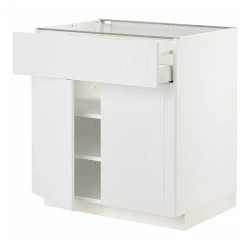 METOD / MAXIMERA Podni element s fiokom/2 vrata, bela/Stensund bela, 80x60 cm