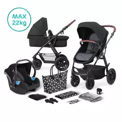 Kinderkraft kolica 3 u 1 Xmoov - Black