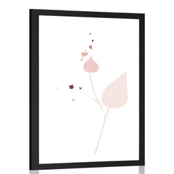 Plakat s paspartujem listje preprostega izgleda - 20x30 no frame