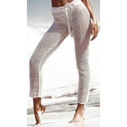 Mrežaste hlače za na plažo DELTA, bele
