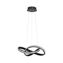 LED prigušiva luster na sajli SALO LED/28W/230V 3000K crna