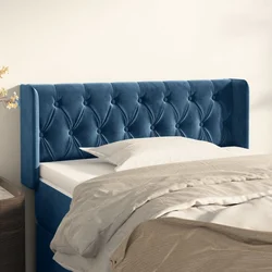 Vidaxl vidaXL Vzglavje s krilci temno modro 103x16x78/88 cm žamet