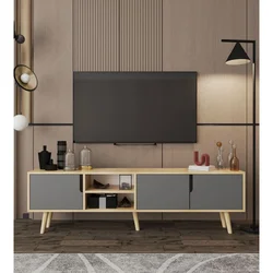 Hanah Home TV komoda Latina 180, 180 cm, hrast Sapphire / antracit