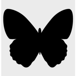 Securit crna kredna ploča Silhouette, leptir, max. 30 x 50 cm