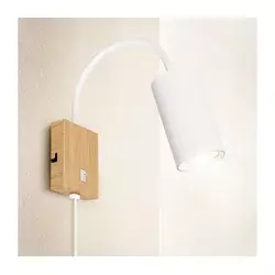 Brilagi - Fleksibilna zidna lampa SELE 1xGU10/30W/230V bela/dekor hrasta
