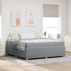 vidaXL Konstrukcija postelje Svetlo siva 180 x 200 cm blago