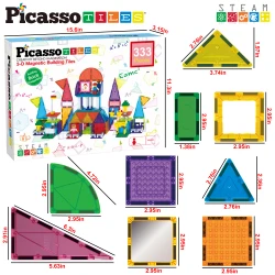 PICASSO TILES set magnetnih ploščic, 333 kos