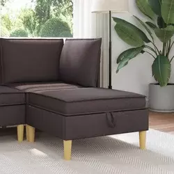 vidaXL Pouf s shrambnim prostorom Temno rjava Blago
