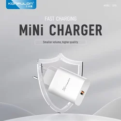 KONFULON Kućni Punjač C87Q, 3A, 25W, sa Type C kablom, Beli