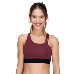 Iris Asymmetrical Bra, Red Wine - L