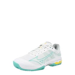 Ženske tenisice Mizuno Wave Exceed Light CC - white/turquoise/high visibility yellow