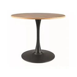 Miza Detroit 516 (Hrast) Črna, Hrast, 76cm, MDF plošča, Kovina