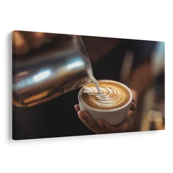 Slika latte art v skodelici - 120x80