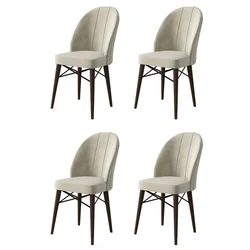 HANAH HOME Set 4 stolice Ritim Cream Brown