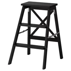 BEKVÄM Stolica sa stepenikom, crna, 63 cm