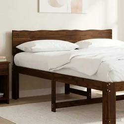 vidaXL Vzglavje z naravno robno obdelavo ROSTOCK Temno rjava 120 cm