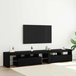 TV ormar 2 pcs Crni hrast 230 x 36,5 x 40 cm Konstruirano drvo