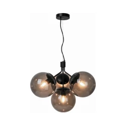 Nordlux - Luster na sajli IVONA 4xE27/28W/230V crna