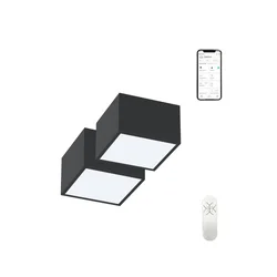 Immax Neo 07074L-15BD - Komplet 2x LED prigušiva svetiljka CANTO 2xLED/12W/230V + daljinski upravljač