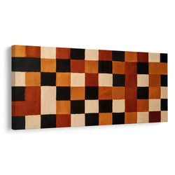 Slika geometrijska kompozicija v zemeljskih barvah - 100x50