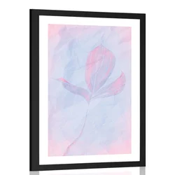 Plakat s paspartujem dih jemajoča rastlina - 60x90 silver