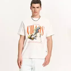 Cropp - Majica s printom - Krem