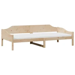 Vidaxl Posteljni okvir brez vzmetnice 90x190 cm trdna borovina
