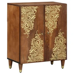 vidaXL Stranski stoliček 60x33x75 cm Trden mango les