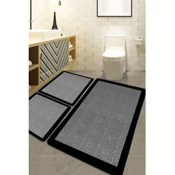 Lessentiel Maison Set prostirki za kupatilo Barley, 3 Komada, Siva