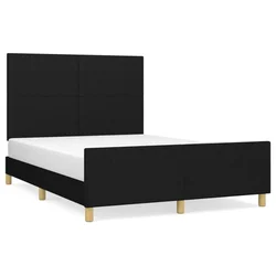 Vidaxl Posteljni okvir brez vzmetnice črn 140x200 cm blago