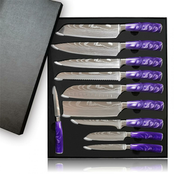Set kuhinjskih noževa KN-13830 - 10kom / Ljubičasta KP13830