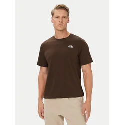 The North Face Majica Evolution Simple Dome NF0A8CZ2 Temno rjava Regular Fit
