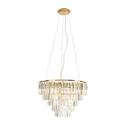 MAXLIGHT P0424 - Luster na sajli MONACO, 15 × G9, maks. 40 W, 230 V, prečnik 60 cm, zlatna