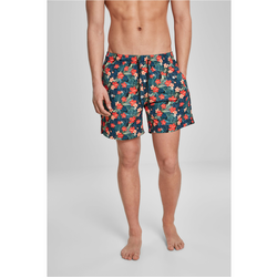 Blk/tropical swimsuit with pattern